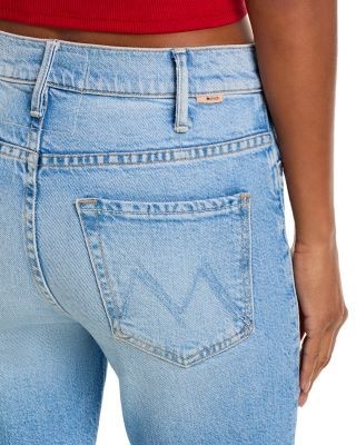 Mother Lil Hustler High Rise Crop Fray Jeans in Sow Surreal