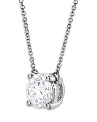Bloomingdale's Fine Collection Certified Lab Grown Diamond Pendant Necklace in 18K White Gold, 2.25 tcw