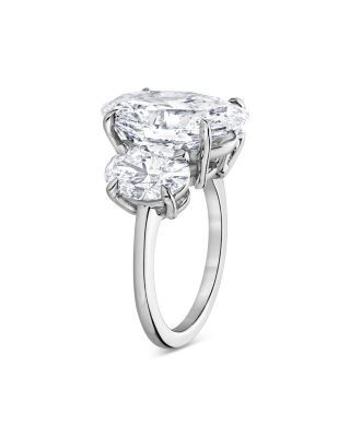 Bloomingdale's Fine Collection Certified Lab Grown Oval Diamond Engagement Ring in 18K White Gold, 10.45 tcw