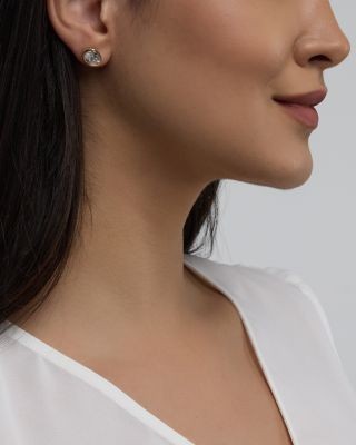 Bloomingdale's Fine Collection Certified Lab Grown Diamond Oval Bezel Stud Earrings in 18K Yellow Gold, 2.0 tcw