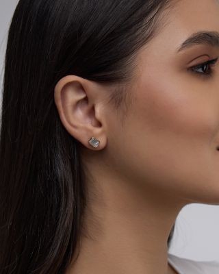 Bloomingdale's Fine Collection Certified Lab Grown Diamond Bezel Stud Earrings in 18K Yellow Gold, 3.0 tcw