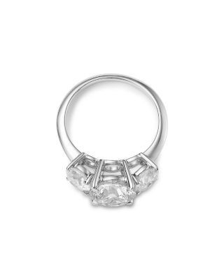 Bloomingdale's Fine Collection Luxe Collection Certified Lab Grown Diamond Three Stone Engagement Ring in 14K White Gold, 4.0 tcw