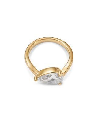 Bloomingdale's Fine Collection Luxe Collection Certified Lab Grown Diamond East West Pear Solitaire Ring in 18K Yellow Gold, 2.0 tcw