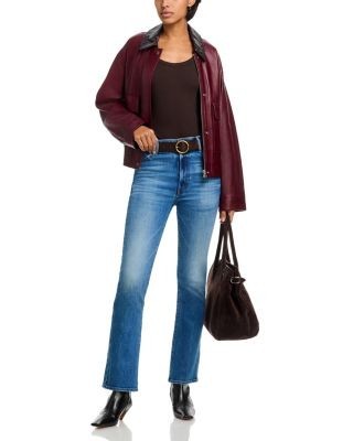 Mother The Hustler Flood High Rise Jeans in All Your Eggs in One Basket