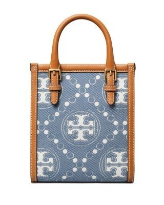 Tory Burch Mini T Monogram Denim Tote