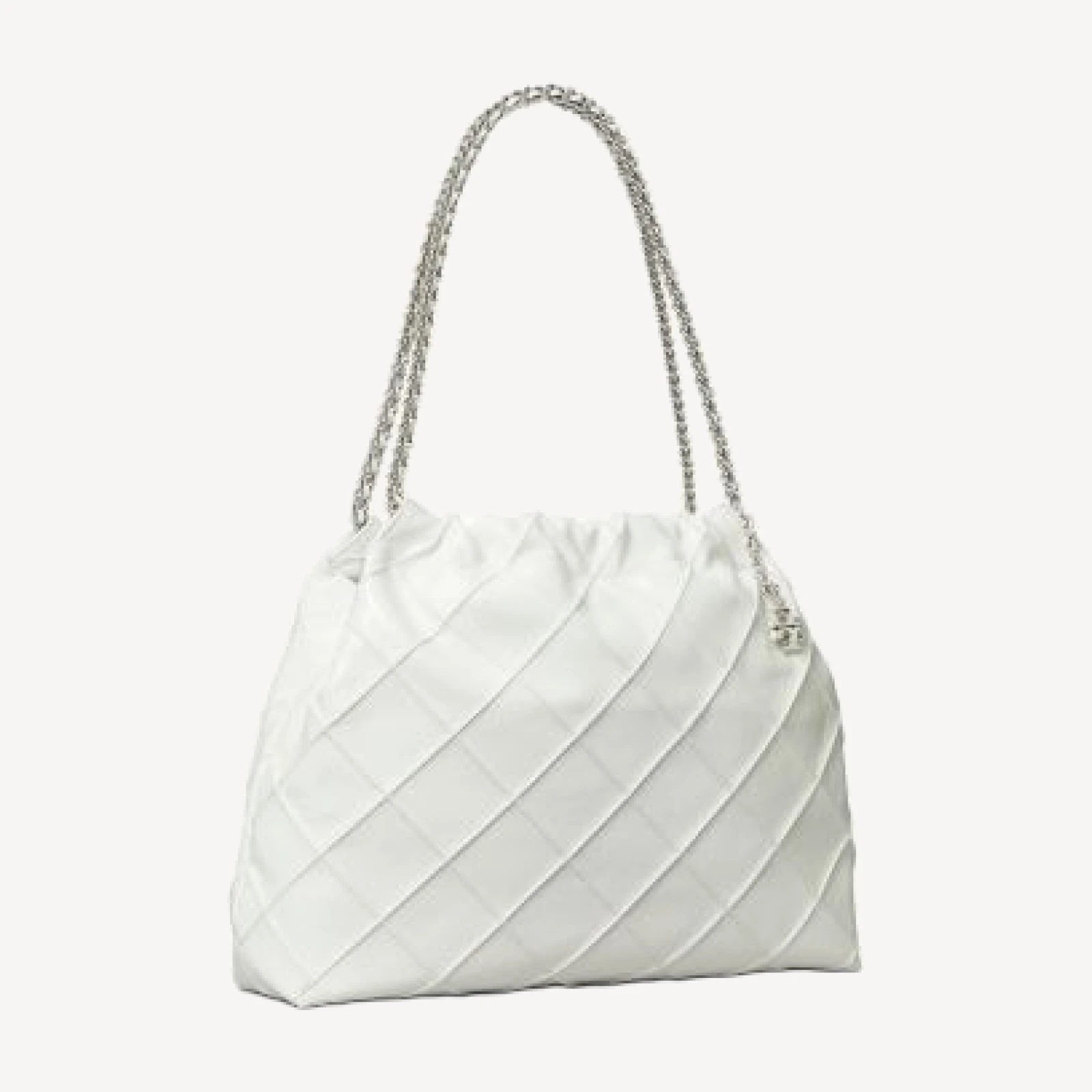 Tory Burch Fleming Crinkled Leather Quilted Hobo