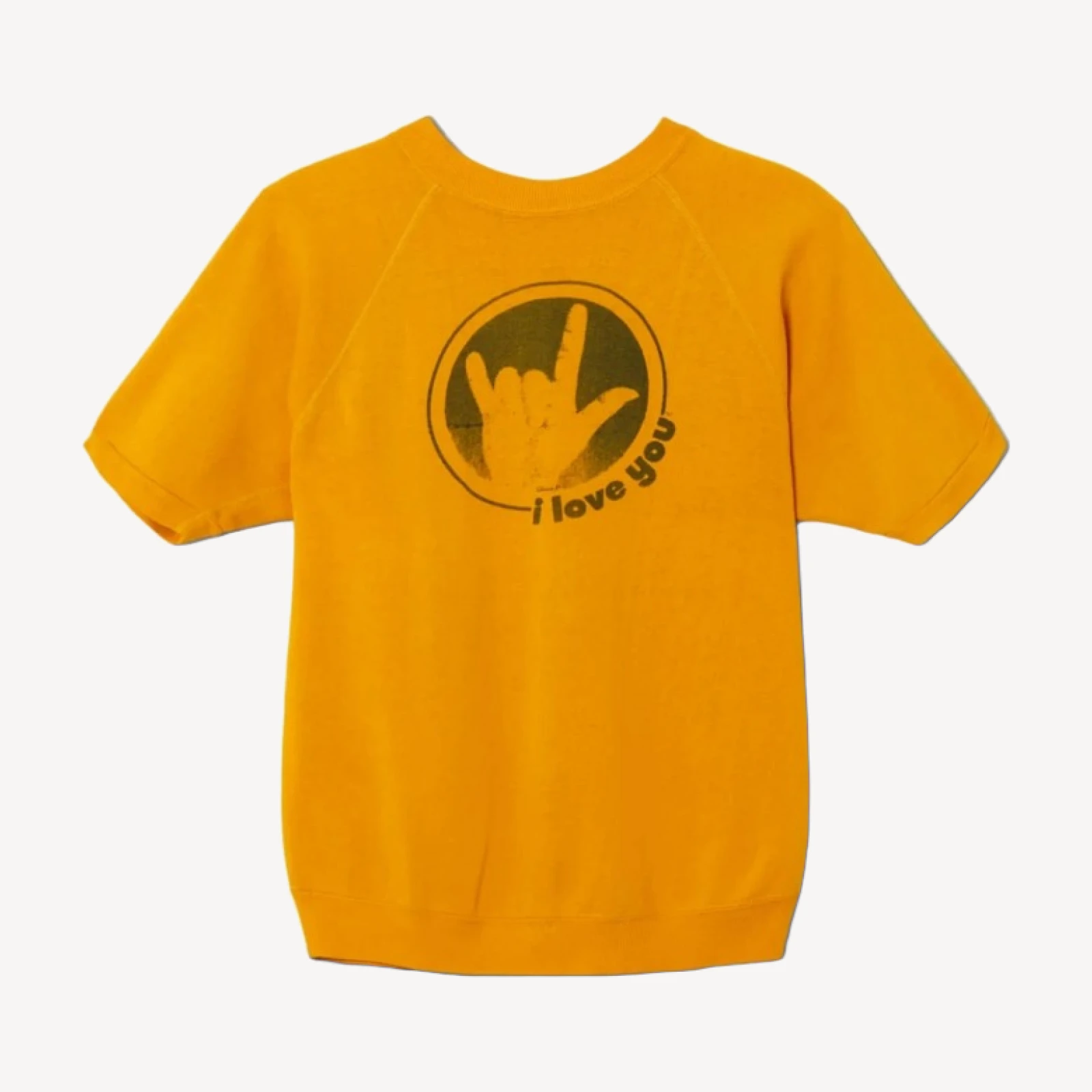 RE/DONE Vintage | 70s I Love You Short Sleeve Sweatshirt