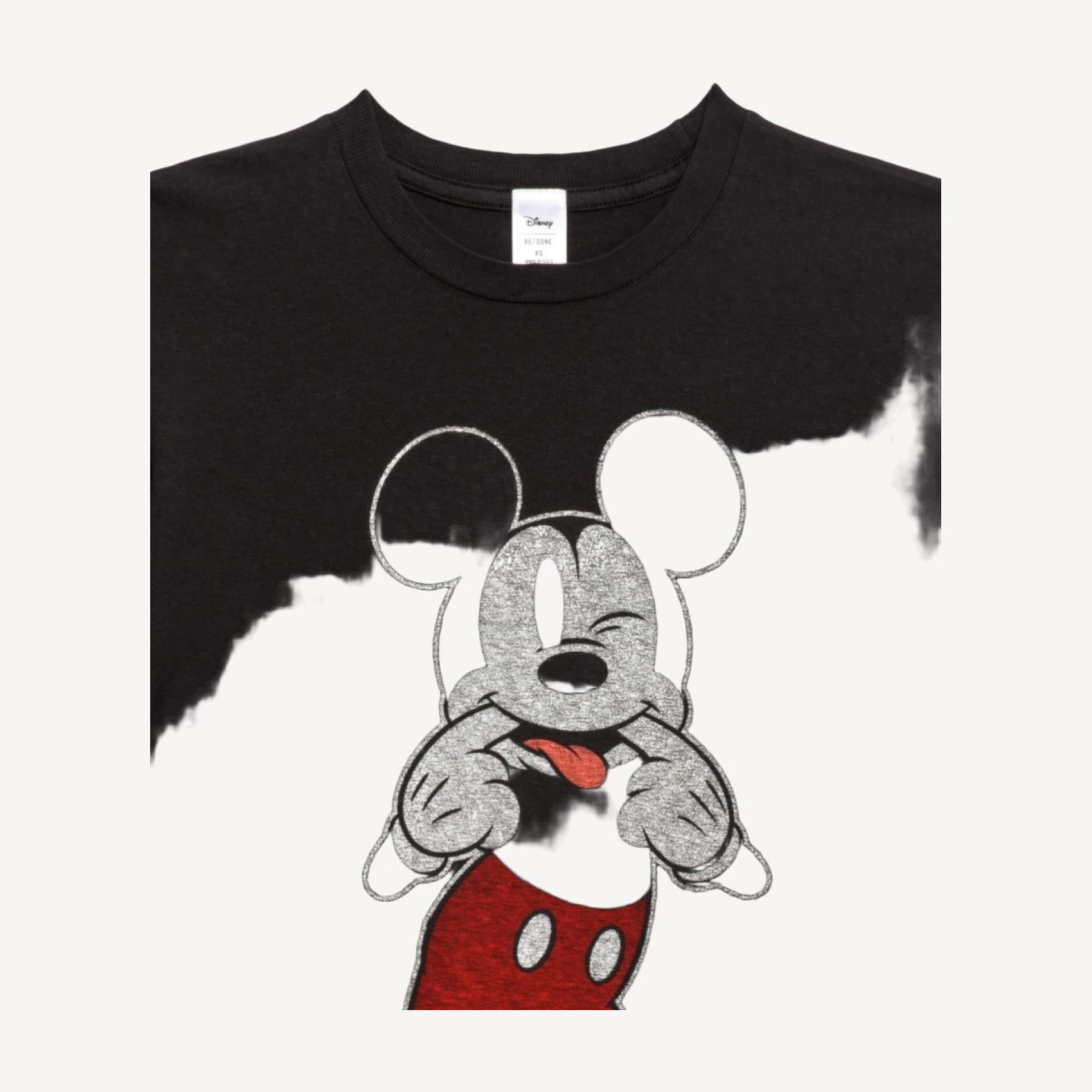Boyfriend "Silly Mickey Mouse" Tee - Washed Black