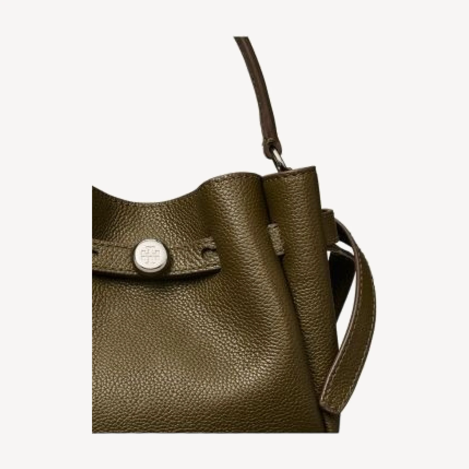 Tory Burch Romy Mini Leather Crossbody Bucket Bag
