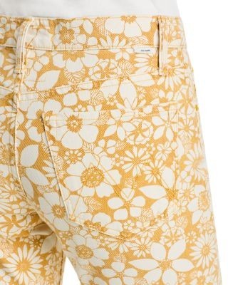 Mother The Mid Rise Rambler Zip Ankle Jeans in Floral Notes
