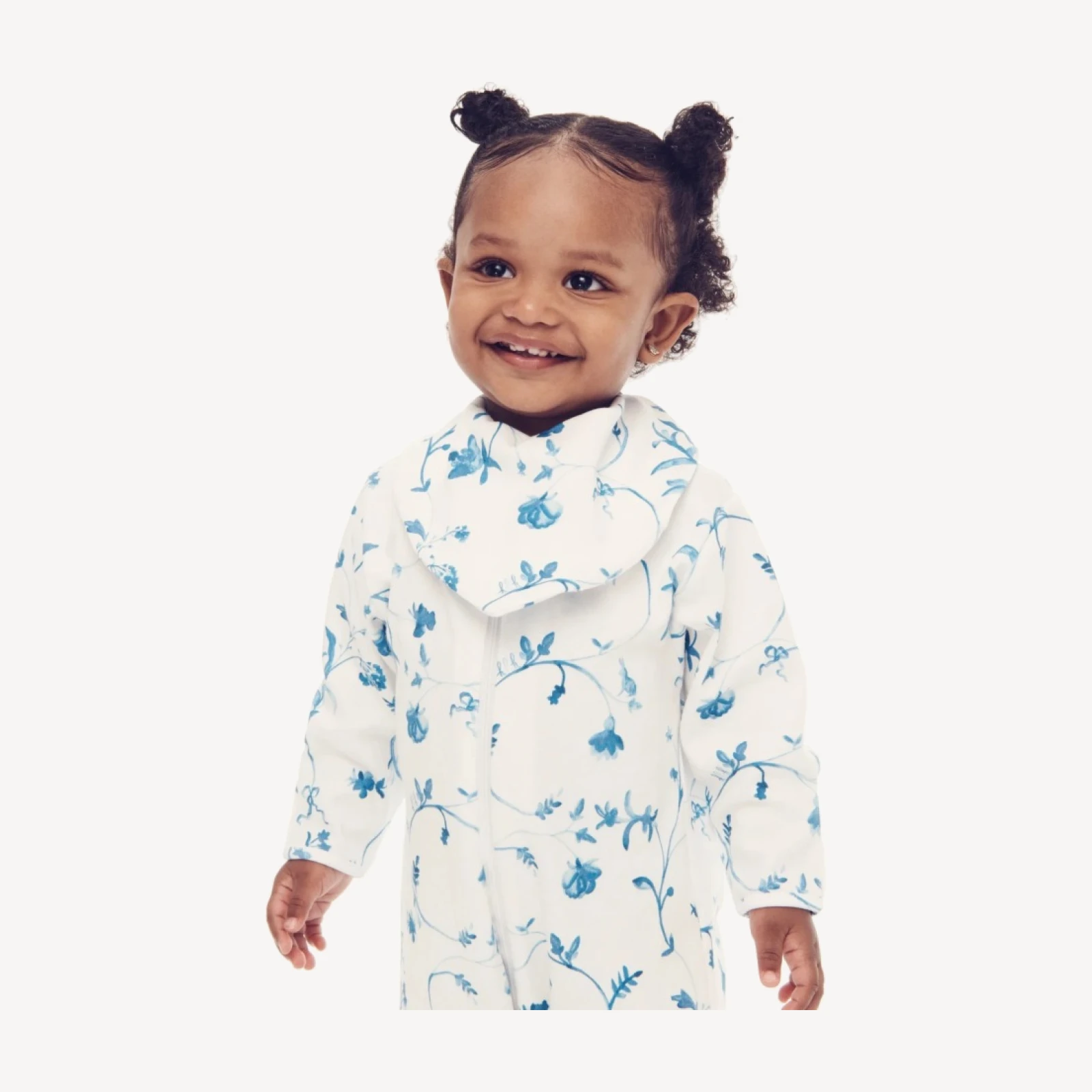 The Bandana Bib - Blue Botanical