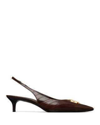 Tory Burch Women's Charlie Leather Slingback Pumps