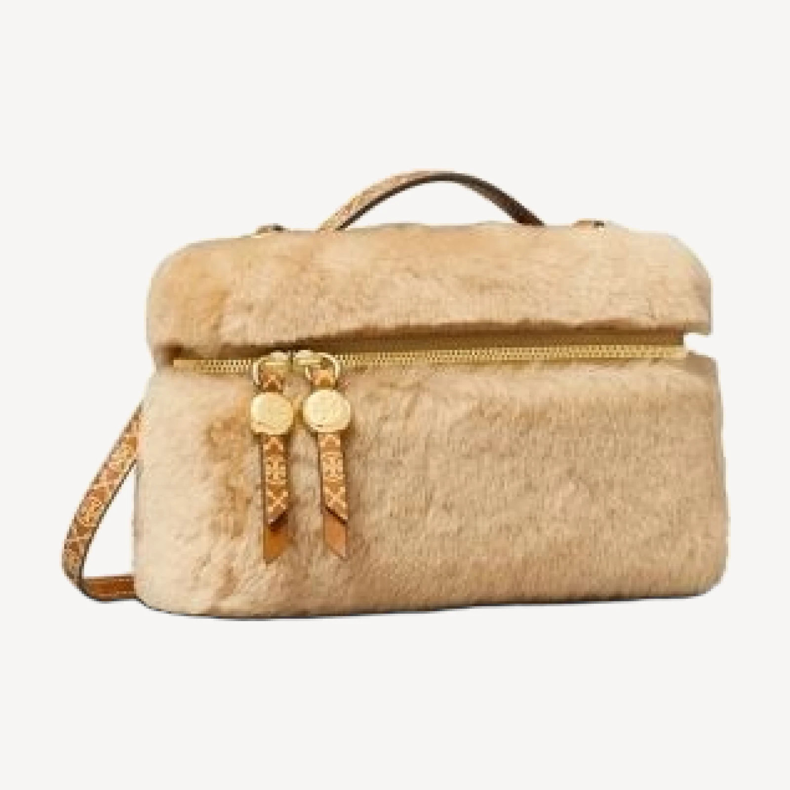 Tory Burch Romy Shearling Top Handle Bag