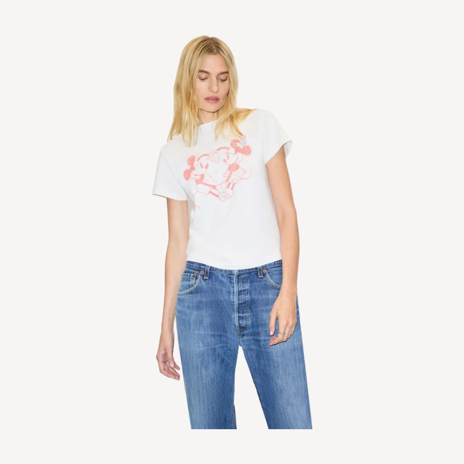 Classic "Disney Heart Hands" Tee - Vintage White