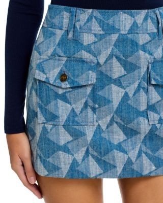 Ramy Brook Kory Geo Denim Miniskirt
