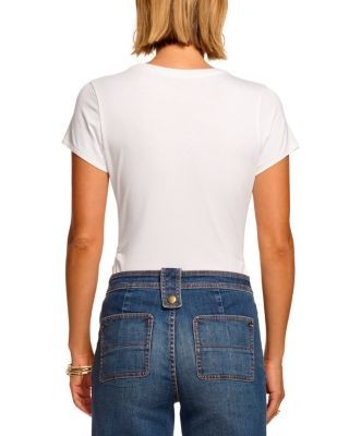 Ramy Brook Gemma High Rise Wide Ankle Jeans in Medium Wash