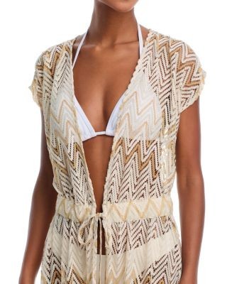 Ramy Brook Katherine Chevron Cover Up Dress
