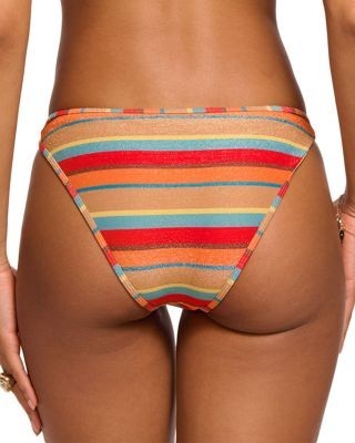 Ramy Brook Isla Striped Bikini Bottoms