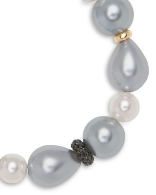 Ramy Brook Riya Pave Bead & Imitation Pearl Stretch Bracelet