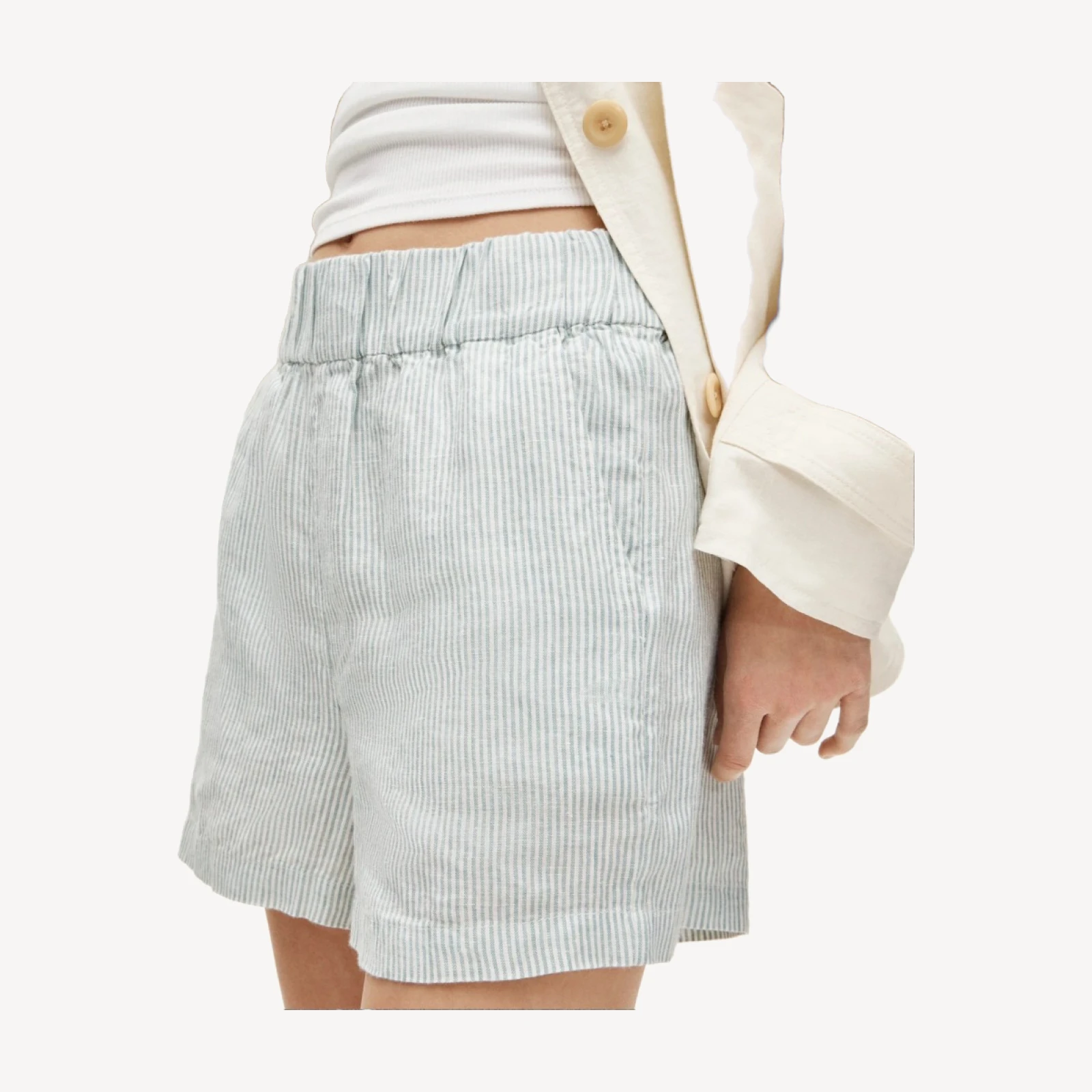 Tropez short in linen stripe