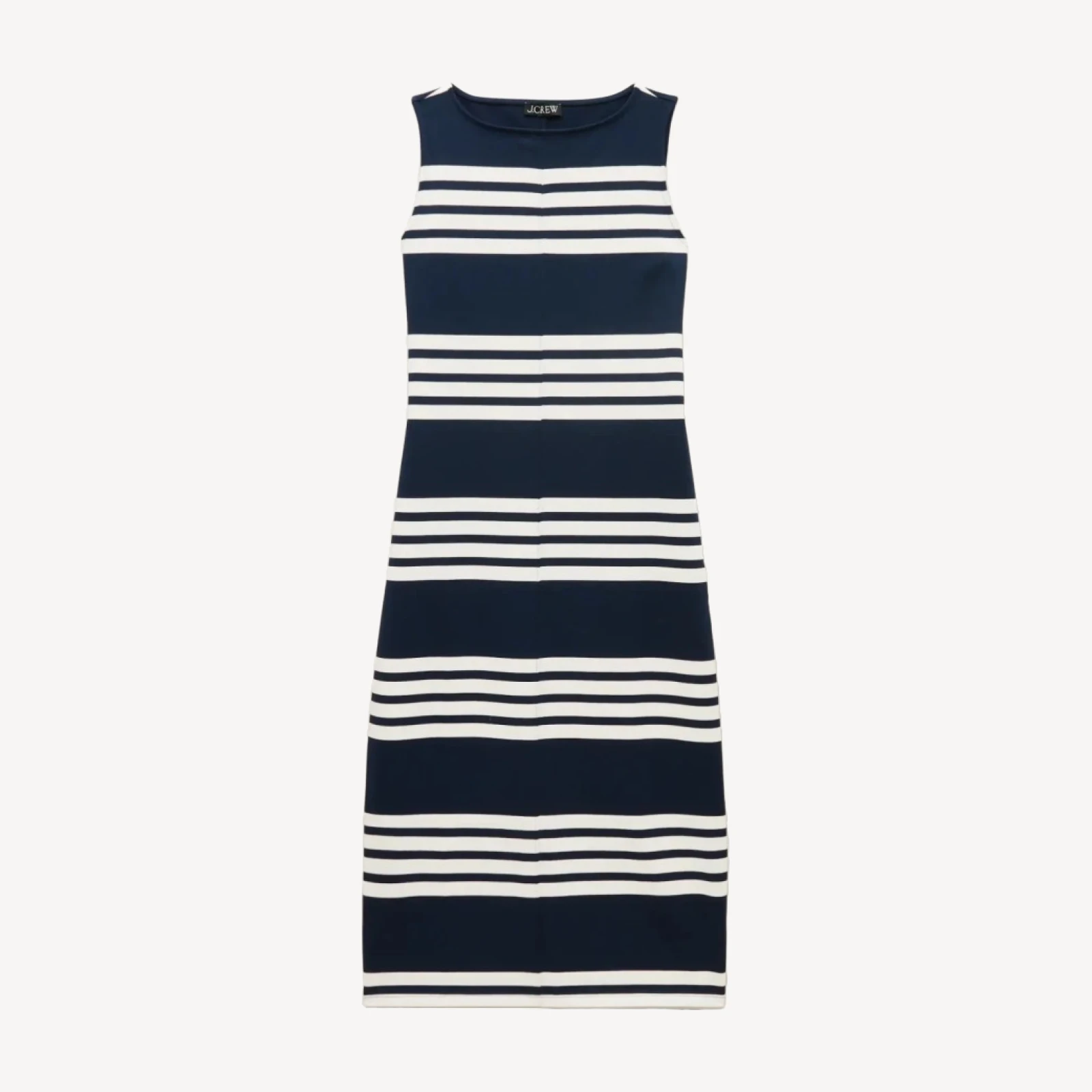 Midi dress in striped mariner cloth