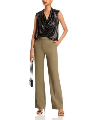 Ramy Brook Camila Draped Metallic Top
