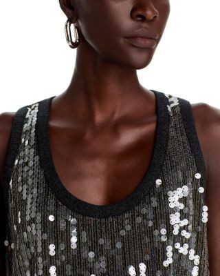 Ramy Brook Lexi Scoop Neck Embellished Top