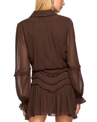 Ramy Brook Maya Ruffle Silk Dress
