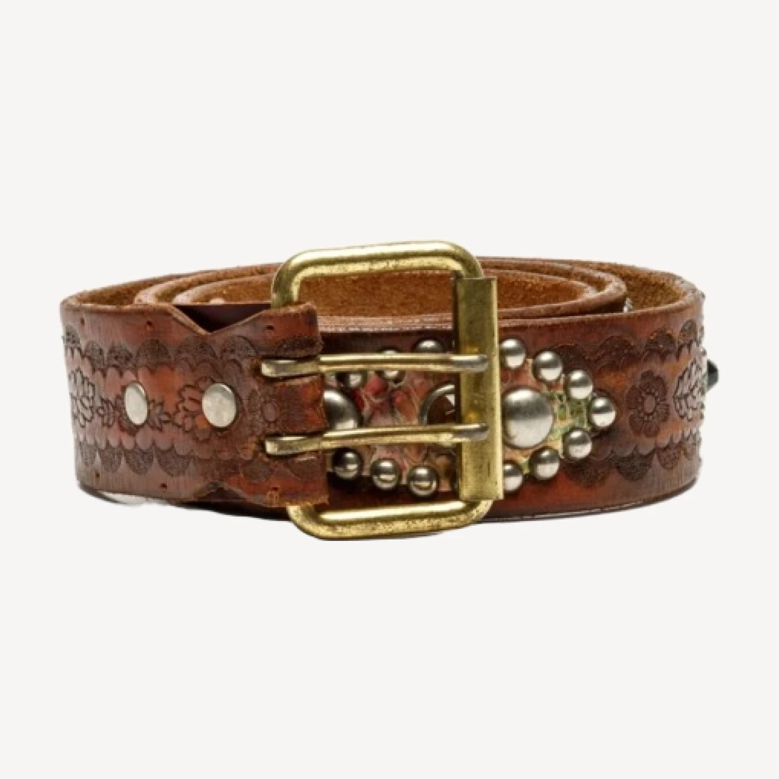 RE/DONE Vintage | 70s Studded + Embossed Leather Belt