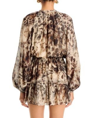 Ramy Brook Vivi Bone Python A Line Dress