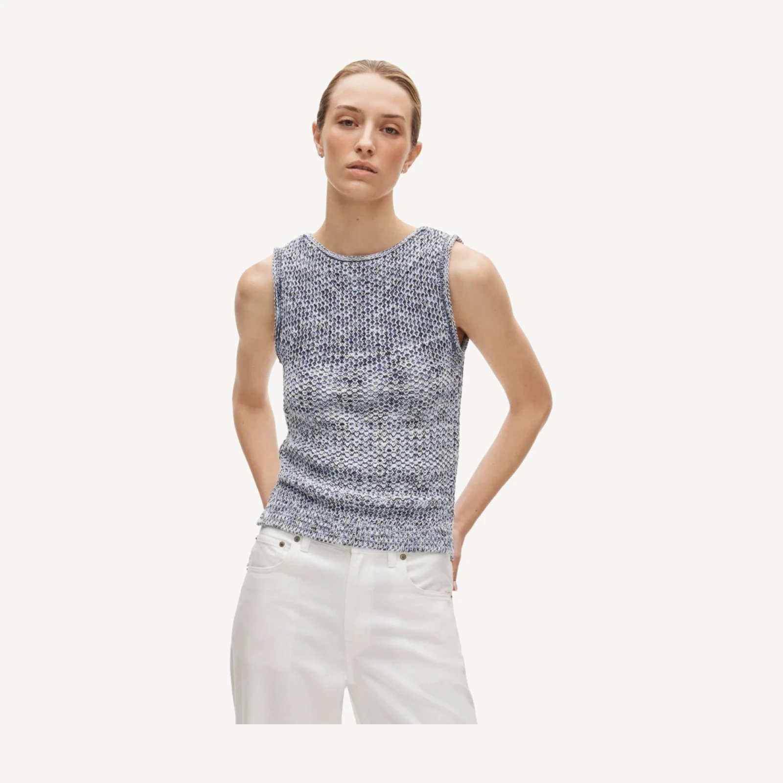 Space-dyed sweater-tank