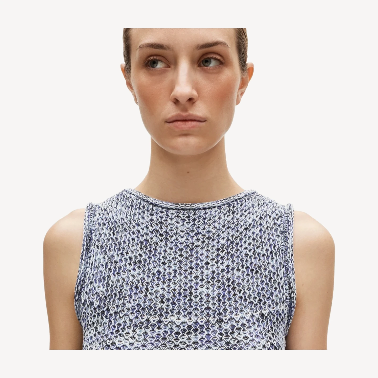 Space-dyed sweater-tank