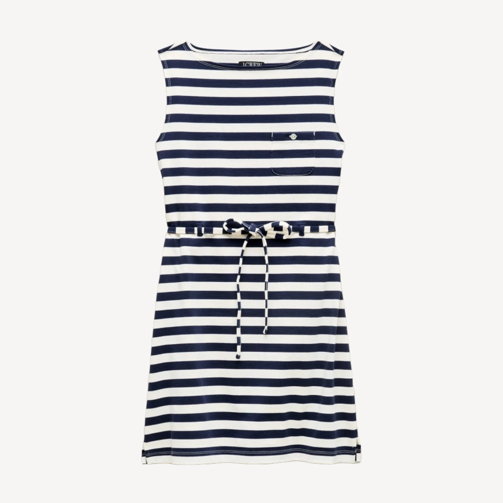 Vintage jersey mini dress in stripe