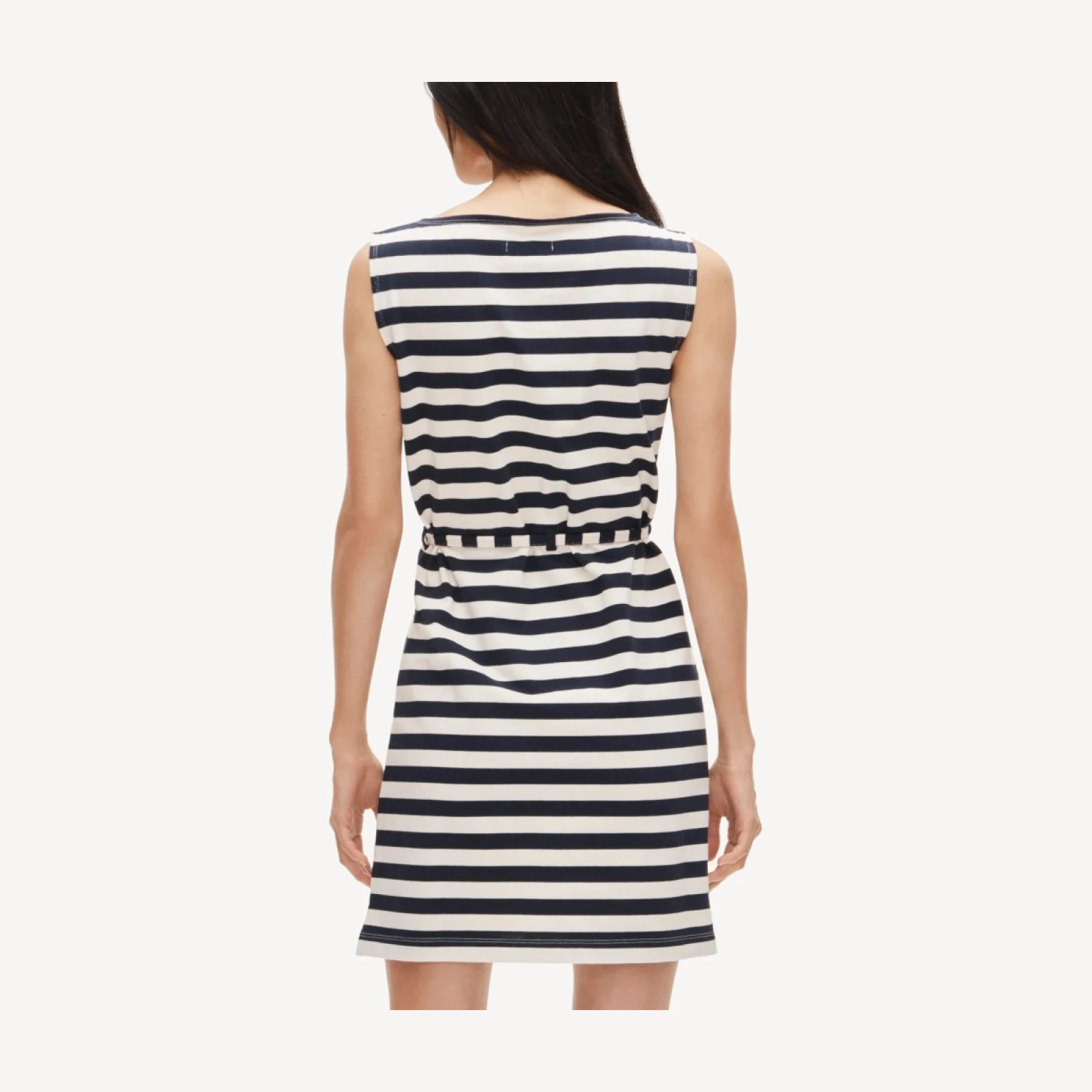 Vintage jersey mini dress in stripe