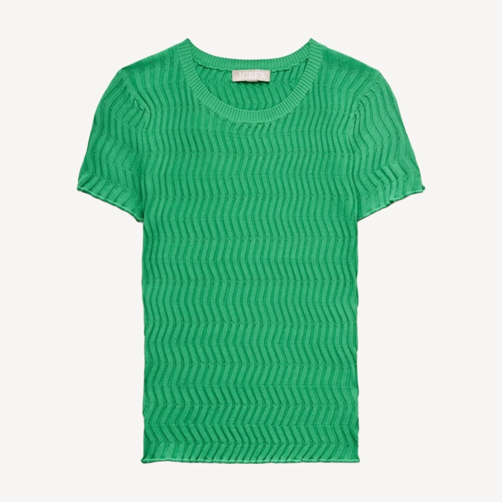 Wave-rib sweater-tee in super-stretch
