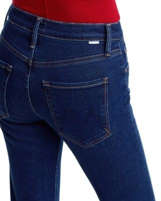 Mother Rider Skimp Mid Rise Straight Jeans in Retrograde Rodeo
