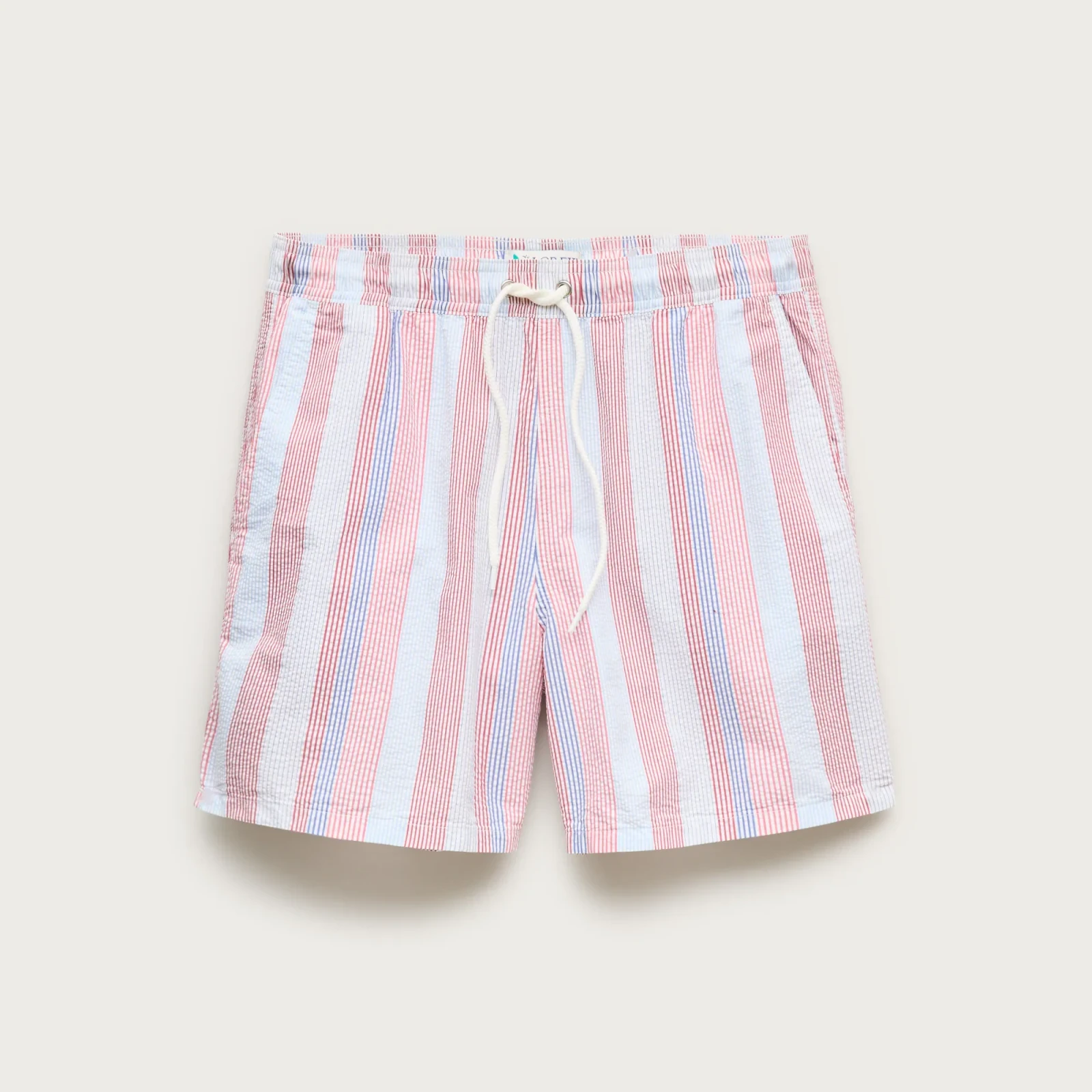 6" swim trunk in seersucker