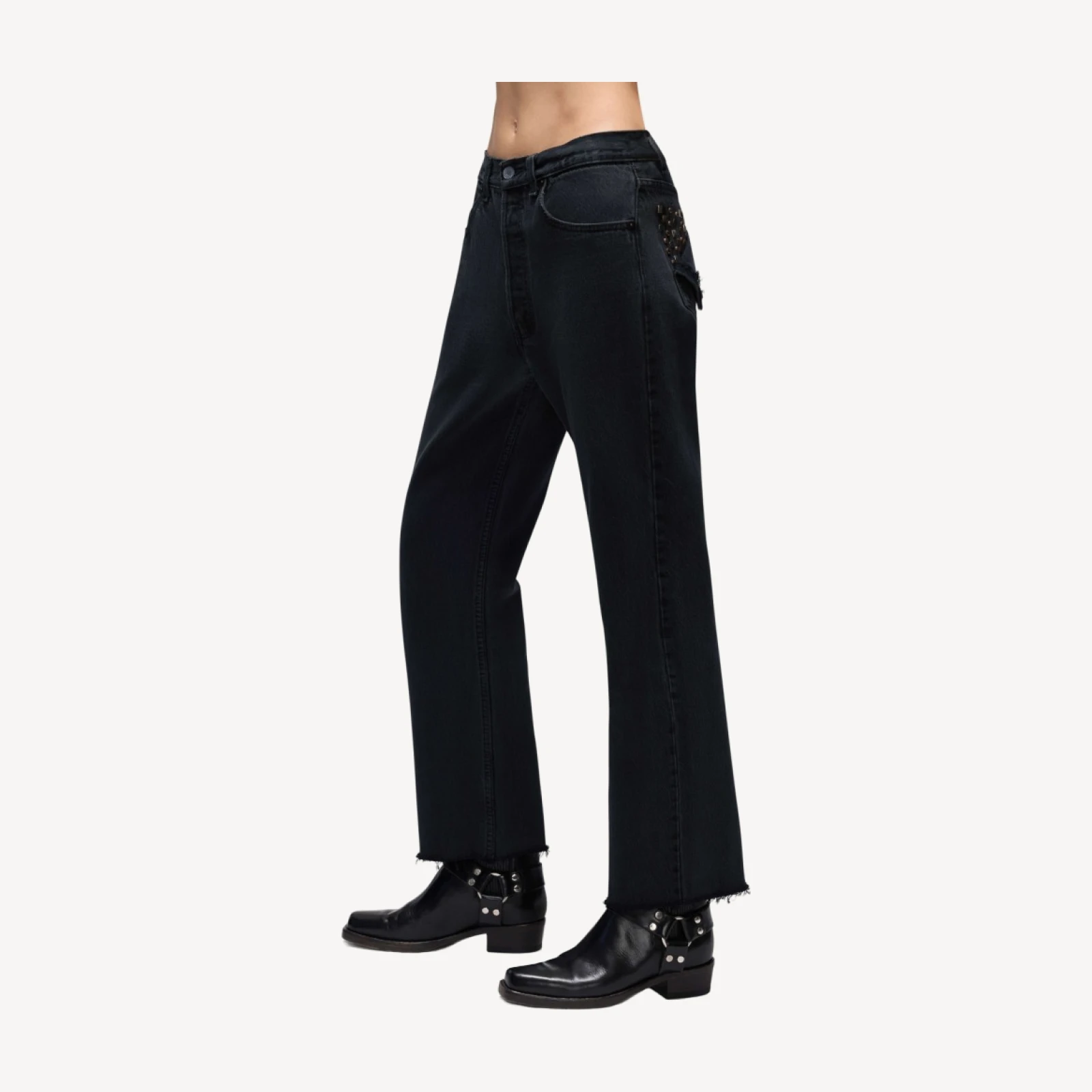 Levi's Multi Stud Boyfriend Jean - Black Multi Stud