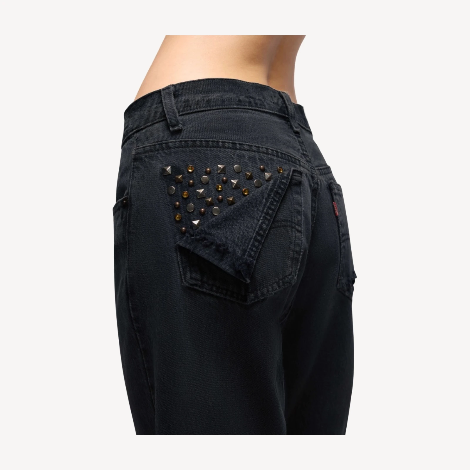 Levi's Multi Stud Boyfriend Jean - Black Multi Stud