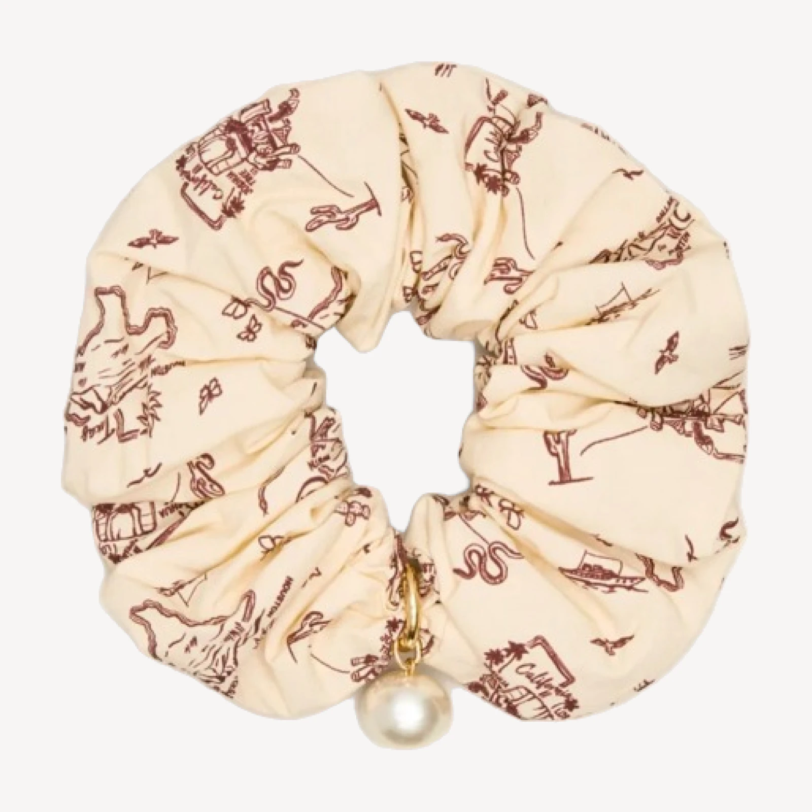 Western-print scrunchie