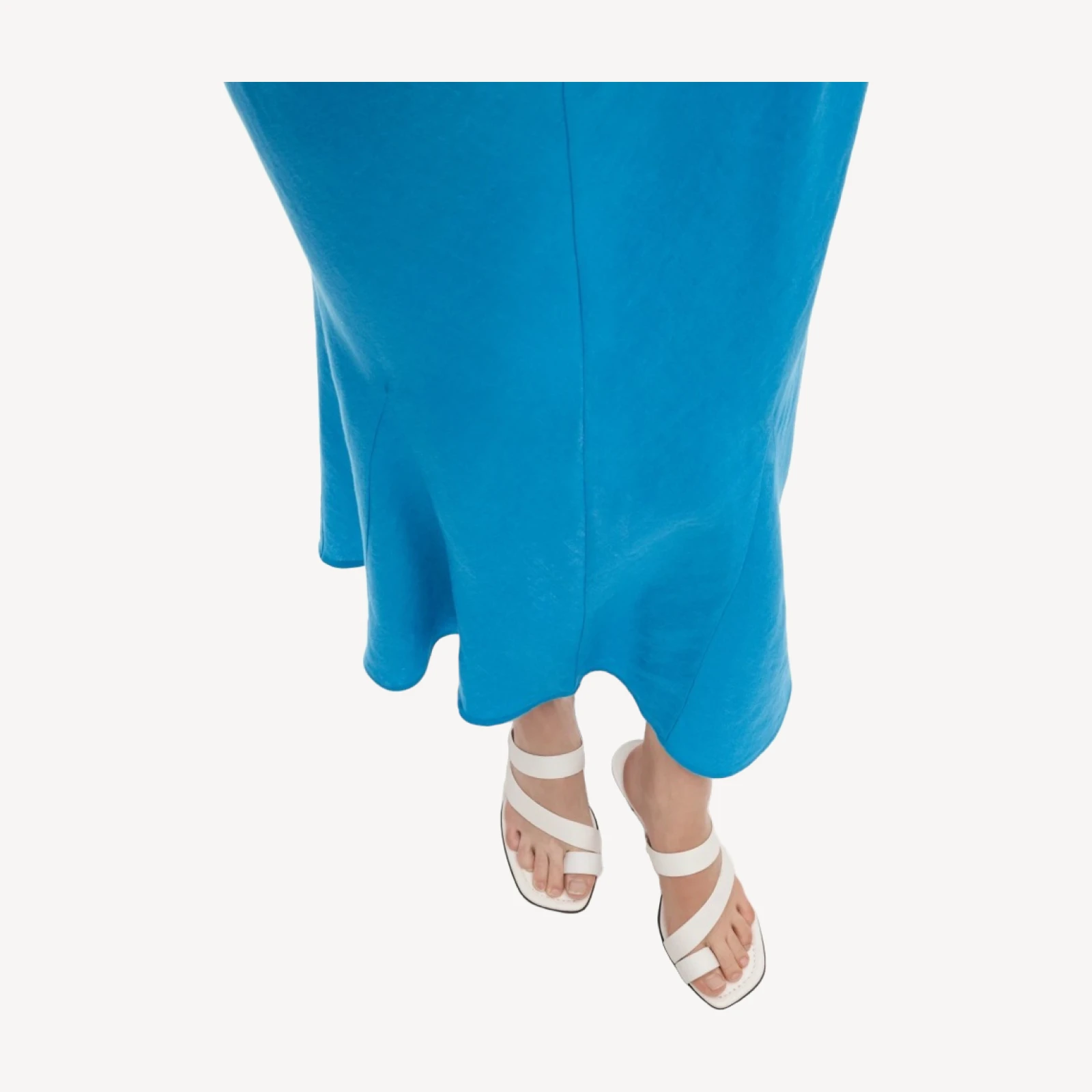 Toe-ring kitten-heel sandals in leather