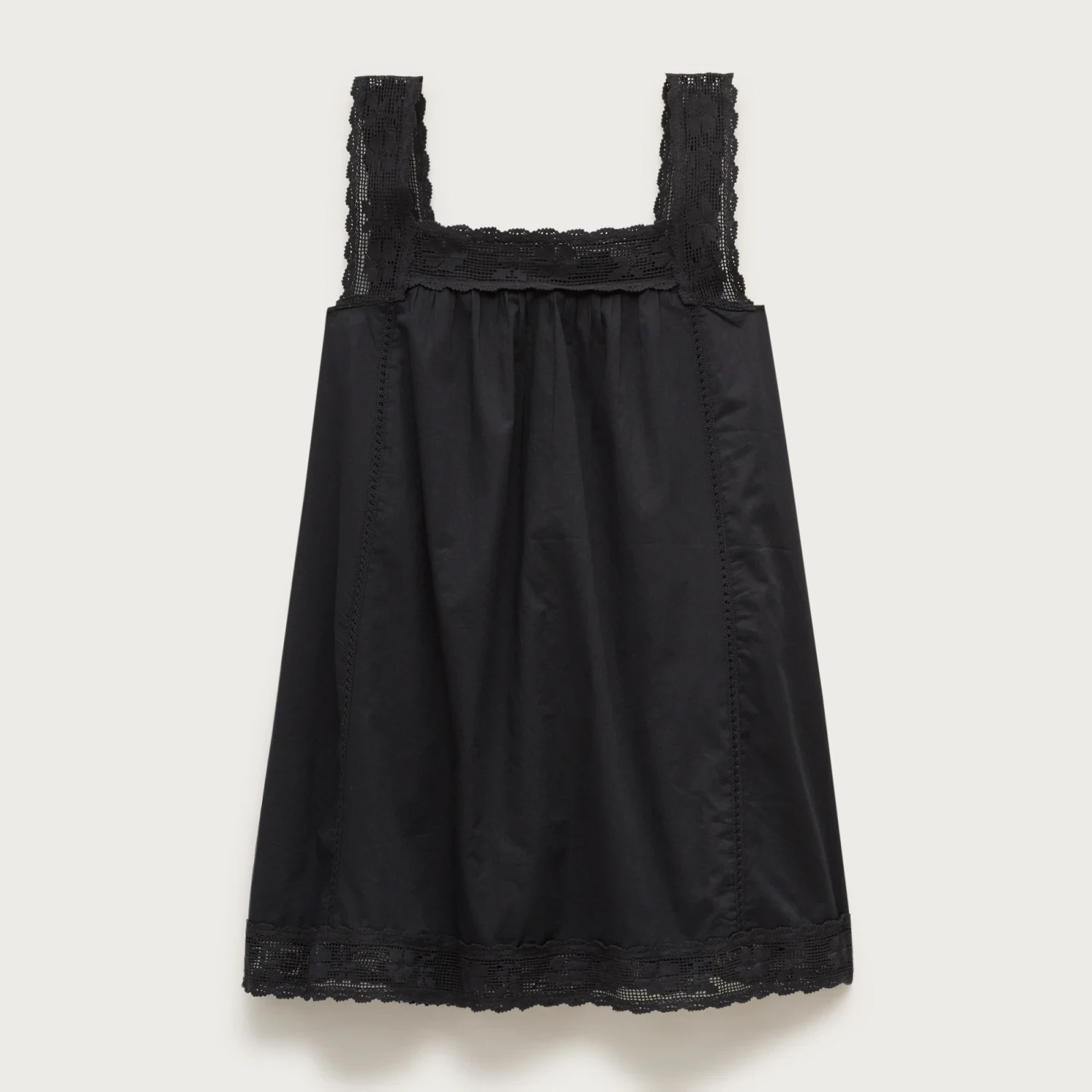 Lace-trim mini beach dress