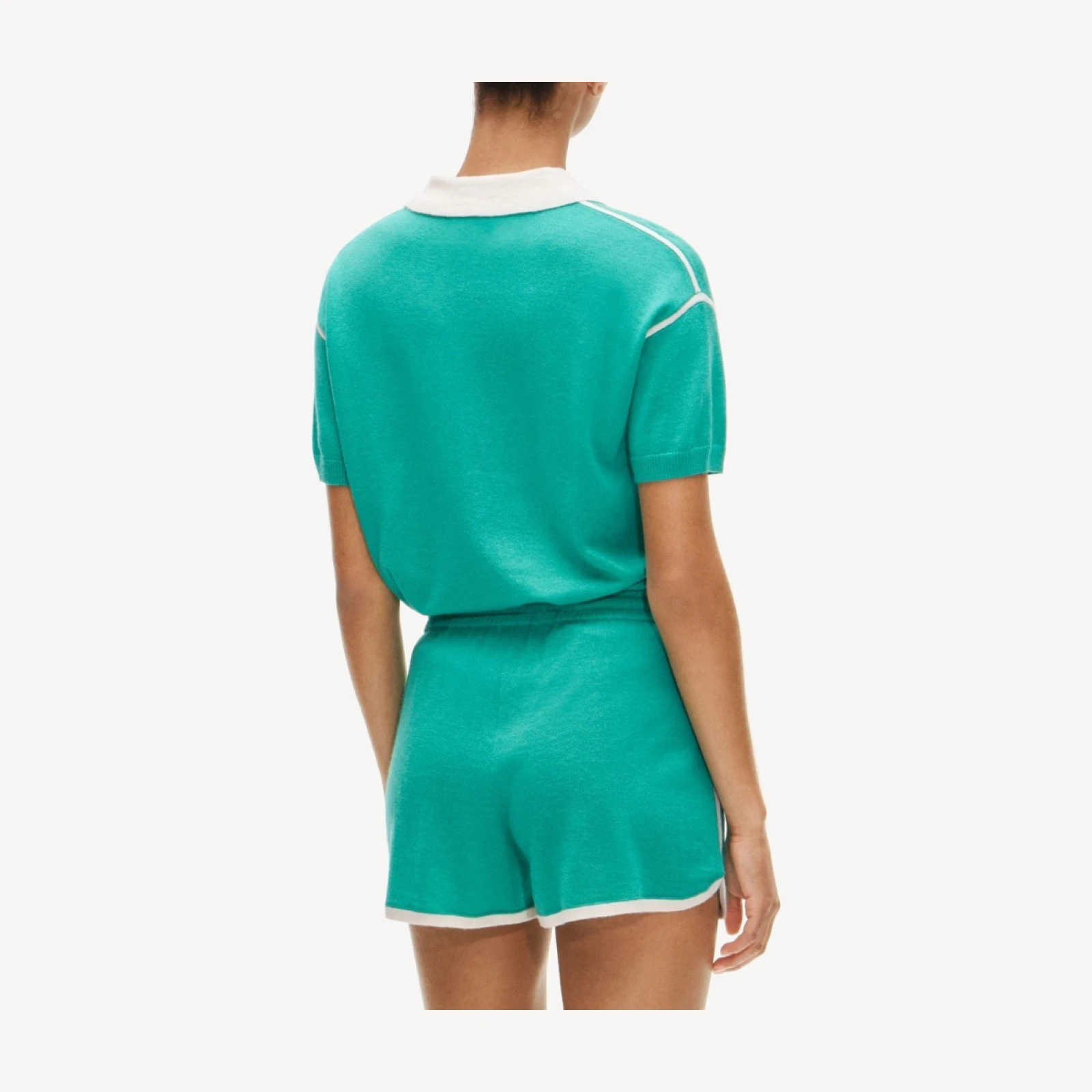 Featherweight cashmere drawstring short