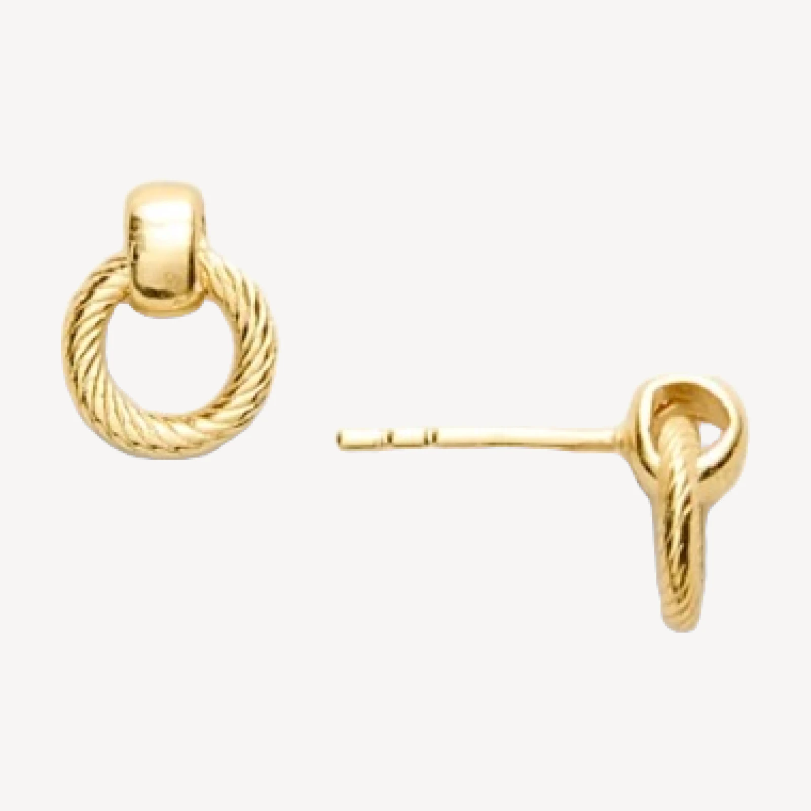 18k gold vermeil doorknocker earrings