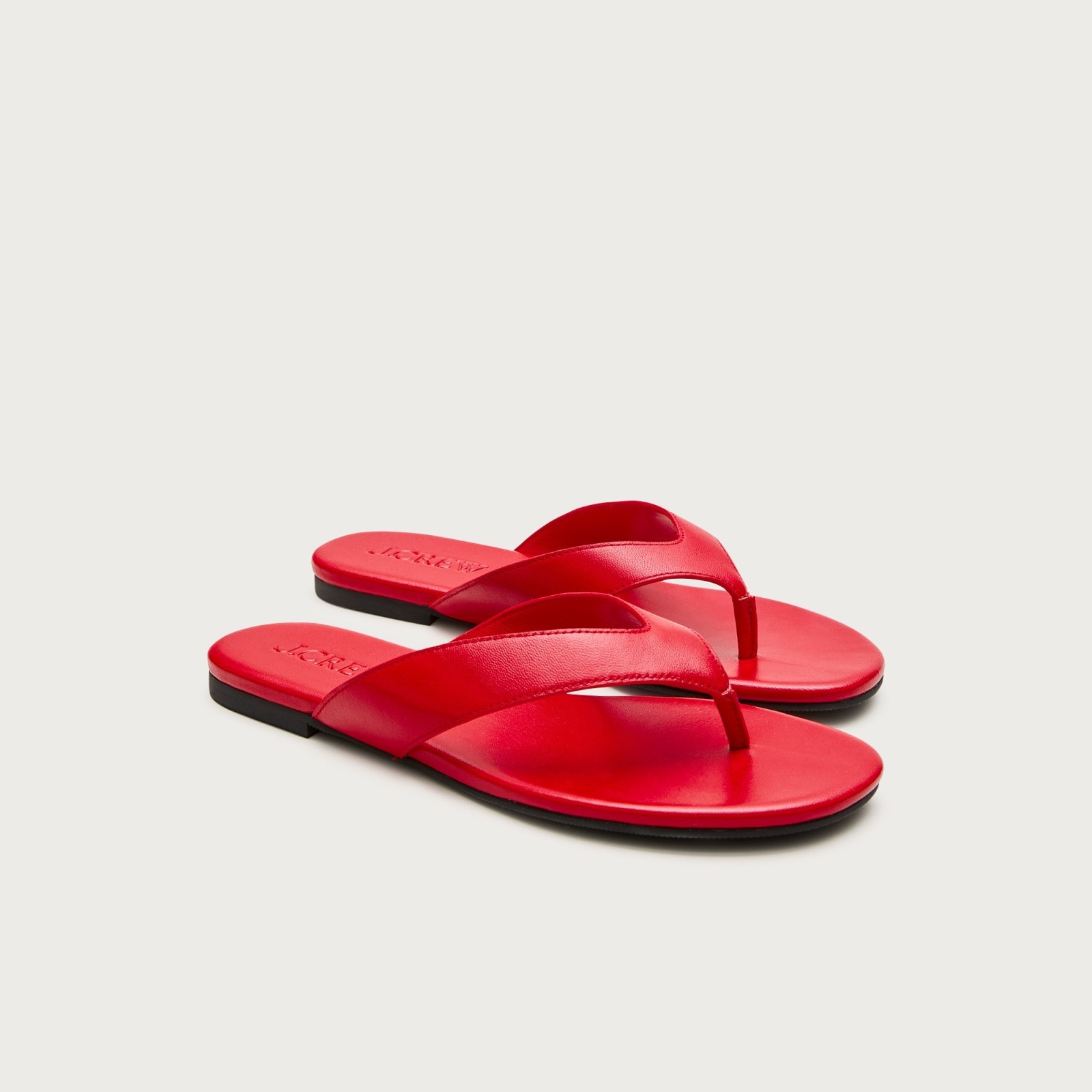 Audrey slim thong sandals in leather