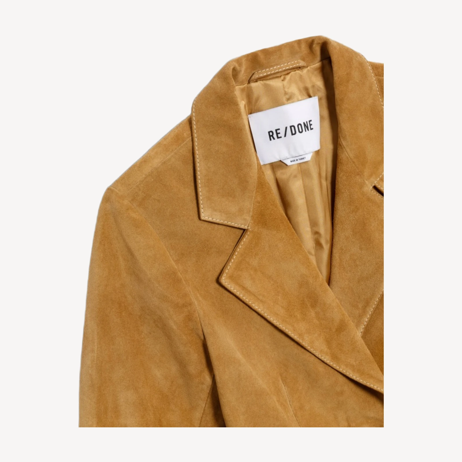 Classic Suede Blazer - Tobacco