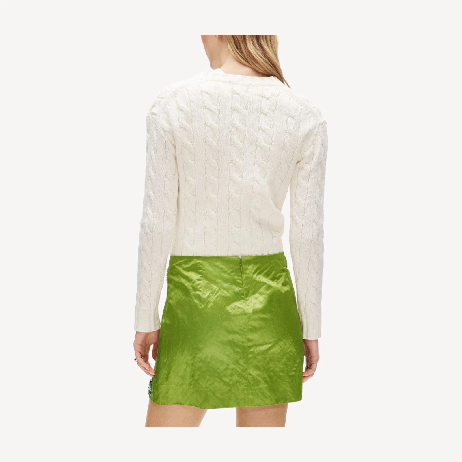 Collection Fairfax embellished mini skirt in memory satin