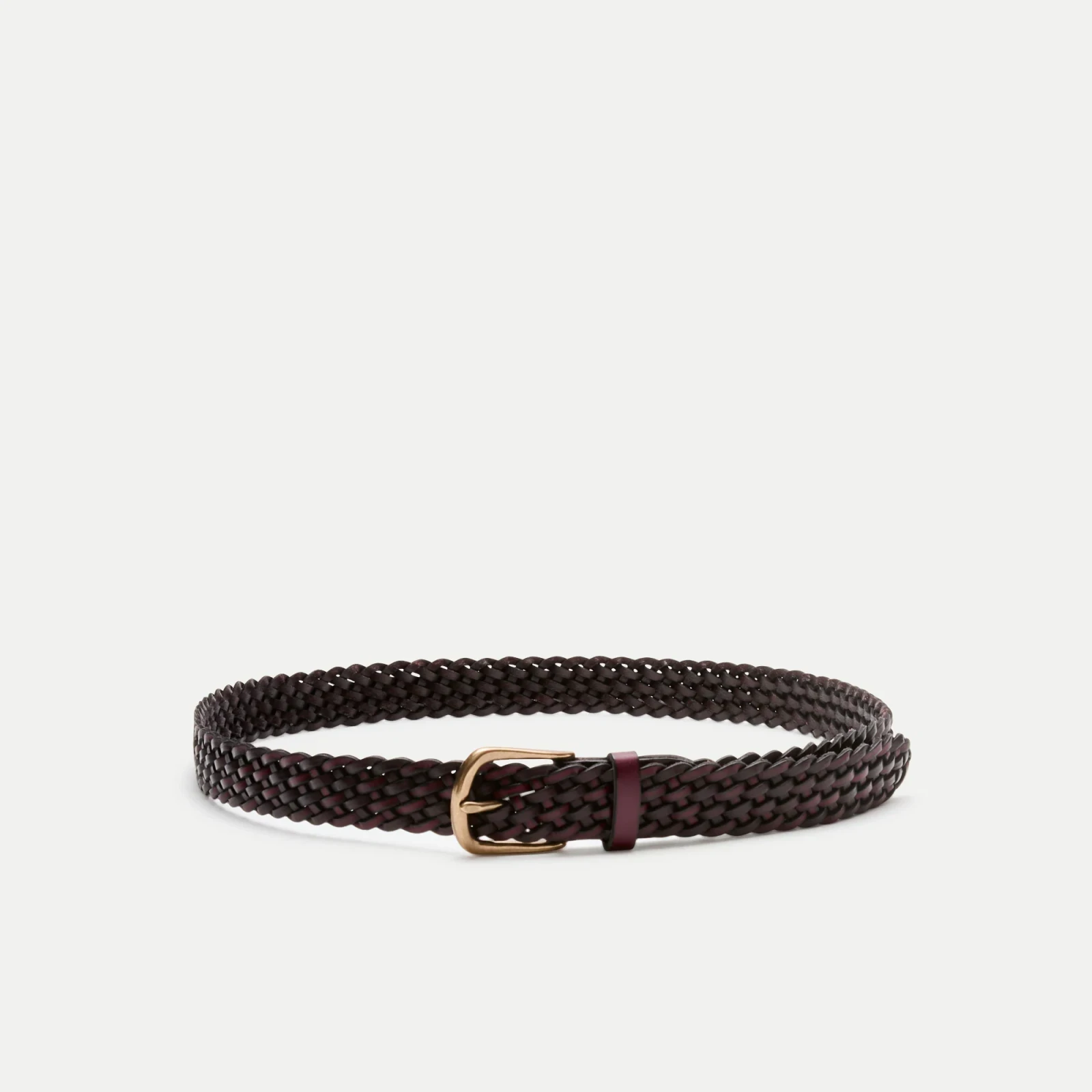 Braided leather belt