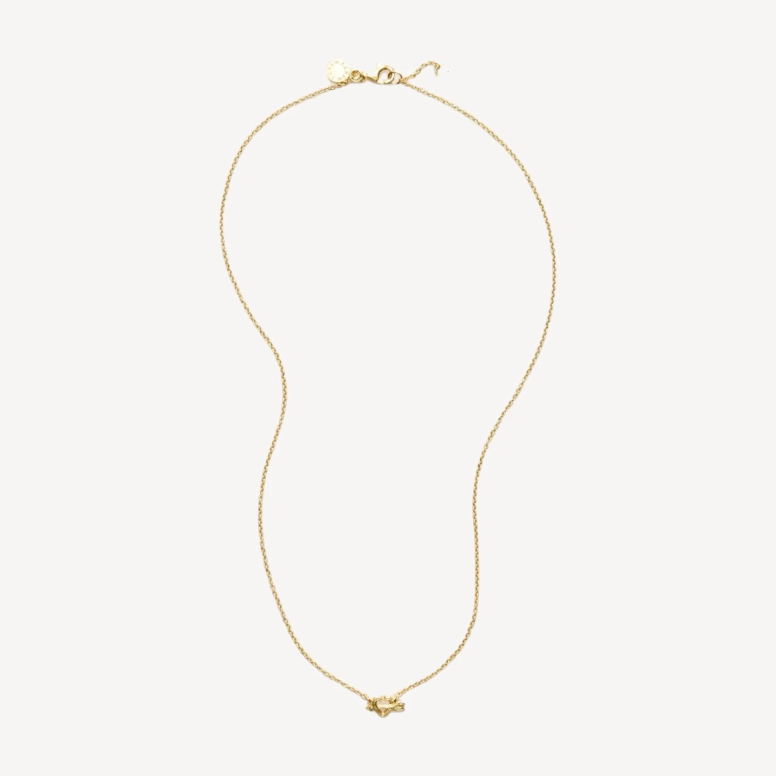 18k gold vermeil heart and arrow charm necklace