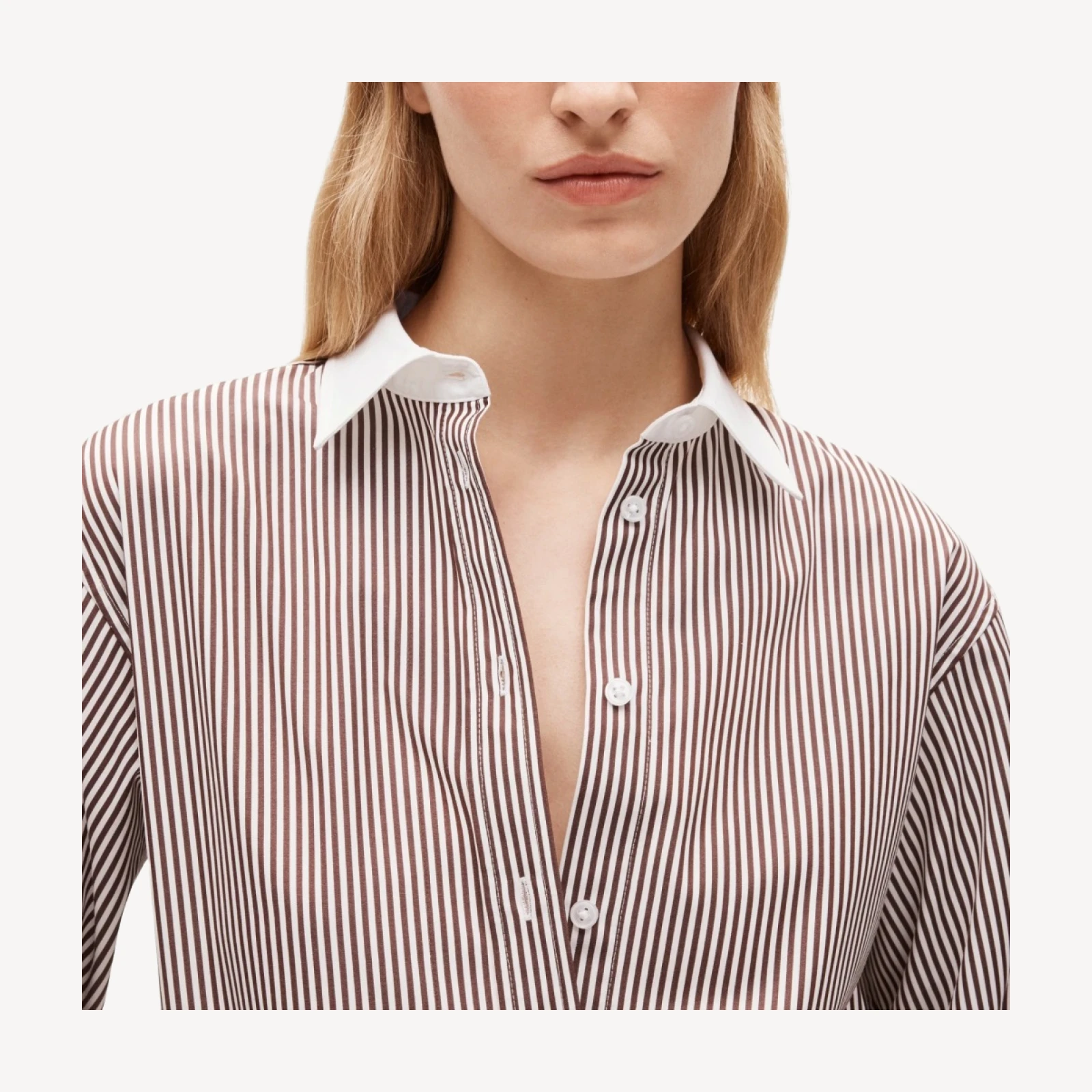 Esme relaxed-fit button-up shirt in striped Greenwich poplin